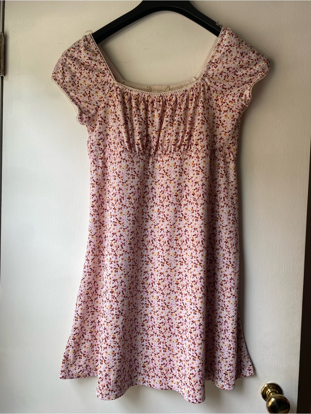 Altar'd State Pink Floral Short Sleeve Dress